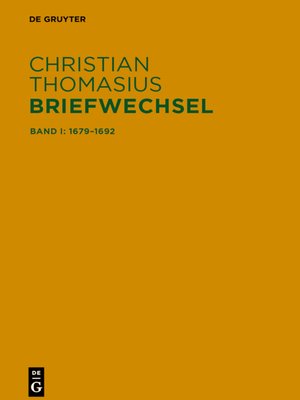 cover image of Briefe 1679–1692
